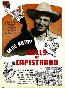 BELLS OF CAPISTRANO, Gene Autry on window card, 1942
