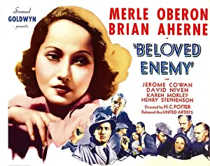 Brian Prints: BELOVED ENEMY, left: Merle Oberon, bottom left: Brian Aherne, 1936