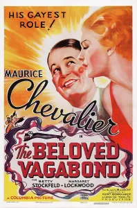 Lockwood Prints: THE BELOVED VAGABOND, US poster art, from left: Maurice Chevalier, Margaret Lockwood, 1936