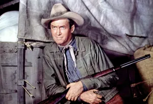 Covered Wagon Prints: BEND OF THE RIVER, James Stewart, 1952