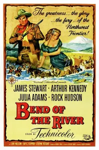 Adams Prints: BEND OF THE RIVER, top from left: James Stewart, Julie Adams, 1952