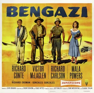 Powers Prints: BENGAZI, US poster, from left: Richard Conte