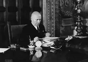 Looking Down Prints: Benito Mussolini (1883-1945), Prime Minister and dictator of Italy from 1922-1943