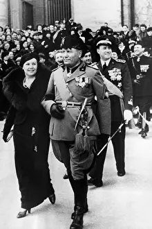 Wedding Prints: Benito Mussolini (center), after attending the wedding of his nephew