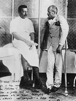 Italian Prints: Benito Mussolini (right), Prime Minister and dictator of Italy from 1922-1943