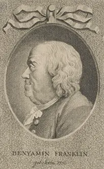 Politician Prints: Benjamin Franklin, born, 1706, by German engraver, Gottfried Daniel Berger