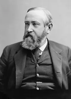 Full Beard Prints: Benjamin Harrison, 21st US President, was a Republican who served from 1889 to 1893