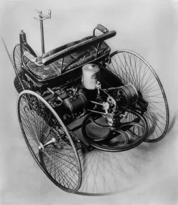 2010 17 Prints: The Benz three-wheeler made in 1885 was the first practical automobile to use an internal combustion engine