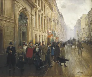 20th C Prints: BERAUD, Jean (1849-1935). Leaving the Conservatoire in Paris