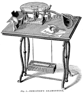 Subst Size Prints: Berliner's gramophone, early recording machine, 1888