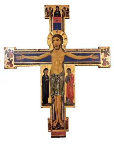 Epigraphs Prints: Berlinghieri Berlinghiero, Painted Cross, 1210 - 1220, 13th Century, panel, Italy, Tuscany