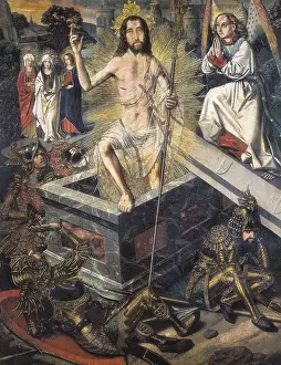 Altarpiece Prints: BERMEJO, Bartolom (1420-1498). Resurrection