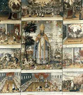 Council Prints: BERRIO, Gaspar Miguel de (1706-1761). San NicolAs de Bari at the Council of Nicea