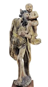 BERRUGUETE, Alonso (1480-1561). Saint Christopher. ca. 1500. Renaissance art. Sculpture on wood. SPAIN. Valladolid. National Museum of Sculpture