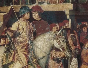 Dominic Prints: BERRUGUETE, Pedro (1450-1504). Saint Dominic de Guzman Presiding over an Auto-da-fe
