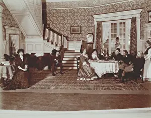 Tolstoy Prints: Bertha Kalich as Miriam Friedlander (far left) as others of her family sit across the room