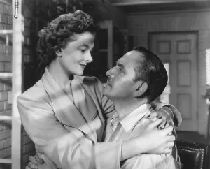 Arms Around Shoulders Prints: THE BEST YEARS OF OUR LIVES, from left: Myrna Loy, Fredric March, 1946