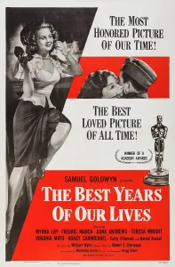 Embrace Prints: THE BEST YEARS OF OUR LIVES, US poster art, Virginia Mayo, Myrna Loy, Fredric March, 1946