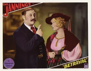 Ralston Prints: BETRAYAL, l-r: Emil Jannings, Esther Ralston on lobbycard, 1929