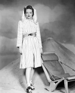 2016 Prints: Bette Davis, modeling a beach outfit, 1940