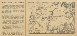 Threat Prints: Beware of the Triple Threat Japanese Psychological Warfare leaflets. They warn U.S
