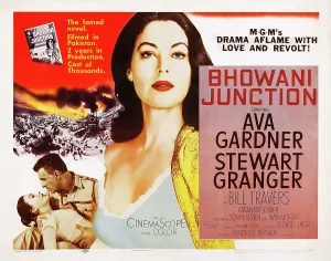 Granger Prints: BHOWANI JUNCTION, l-r: Ava Gardner, Stewart Granger, Ava Gardner on title card, 1956