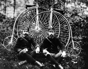 Bicycle Prints: Bicycle Messengers Seated photo by Charles H