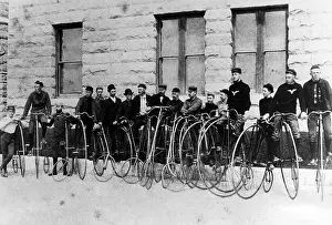 Bicycle Prints: Bicyclers, 1890s. Each bet they would make it to Santa Monica from Los Angeles City Hall without falling off