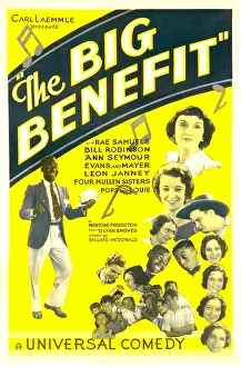 Bill Prints: THE BIG BENEFIT, Bill 'Bojangles' Robinson dancing and the faces other stars