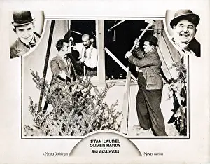 Hardy Prints: BIG BUSINESS, US lobbycard, Oliver Hardy, Stan Laurel, James Finlayson, 1929