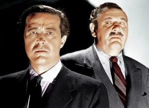 Dramatic Lighting Prints: THE BIG CLOCK, from left: Ray Milland, Charles Laughton, 1948