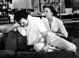 Towel Prints: THE BIG KNIFE, Jack Palance, Ida Lupino, 1955