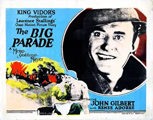 THE BIG PARADE, title lobbycard, John Gilbert, 1925