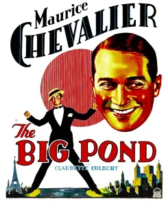 Chevalier Prints: THE BIG POND, Maurice Chevalier on window card, 1930