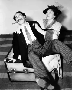 Flirting Prints: THE BIG STORE, from left, Groucho Marx, Margaret Dumont, 1941
