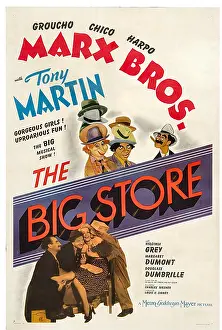 Chico Prints: THE BIG STORE, The Marx Brothers-top from left: Harpo Marx