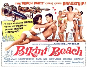 Frankie Prints: BIKINI BEACH, left: Annette Funicello; center: Frankie Avalon; Mary Hughes (blonde girl)