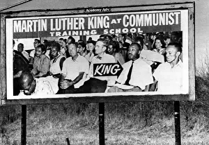 A billboard in Selma, Alabama, on U.S. 80, the highway over which 300 civil rights marchers, led by Dr