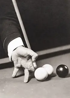 Shot Prints: Billiards World Champion Willie Hoppe's hand was is insured for $100