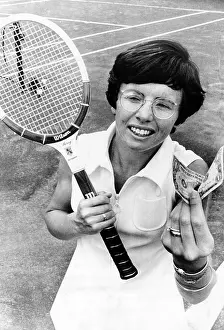 Tennis Racquet Prints: Billie Jean King, Houston, Texas