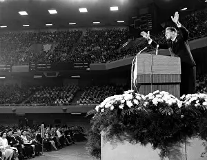 Billy Prints: Billy Graham, Evangelist preaching in Nippon Budokan Hall