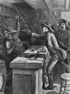 Spurs Prints: Billy the Kid (1859-81), shooting a bartender in 1880