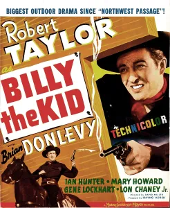 Squinting Prints: BILLY THE KID, US poster, Robert Taylor, 1941