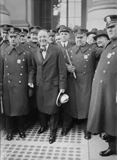 Guarding Prints: Billy Sunday surrounded by police on his arrival in New York City in 1915