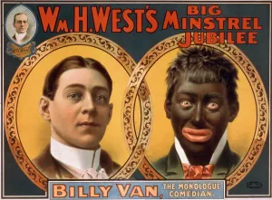 Blackface Prints: Billy Van, the monologue comedian, transformed by blackface makeup