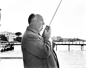 On Location Prints: THE BIRDS, director Alfred Hitchcock, on location in Bodega Bay, California, 1963