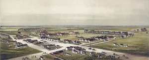 Settlement Prints: Birds eye view of Fort Reno, Oklahoma Territory 1891