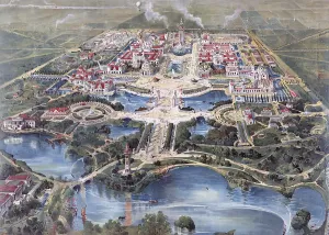 Fountain Prints: Bird's eye view of the Pan-American exposition