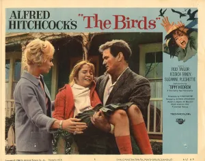 Qnlc Prints: THE BIRDS, LOBBYCARD, from left: Tippi Hedren, Rod Taylor, 1963