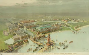 Worlds Fair Prints: Birdseye view. World's Columbian Exposition, Chicago, 1893